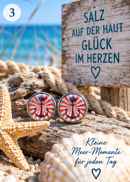 Cabochon Ohrstecker Anker