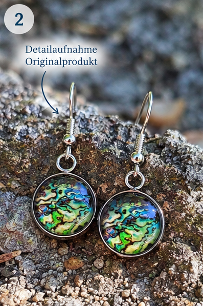 Cabochon Ohrringe Pazifik