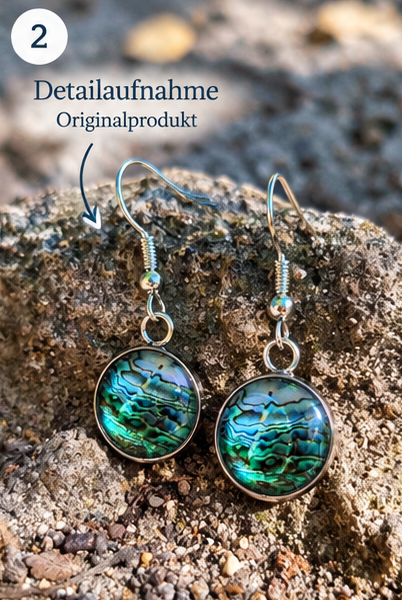 Cabochon Ohrringe Karibisches Meer