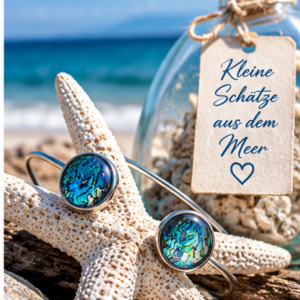 Cabochon Armreif Karibisches Meer
