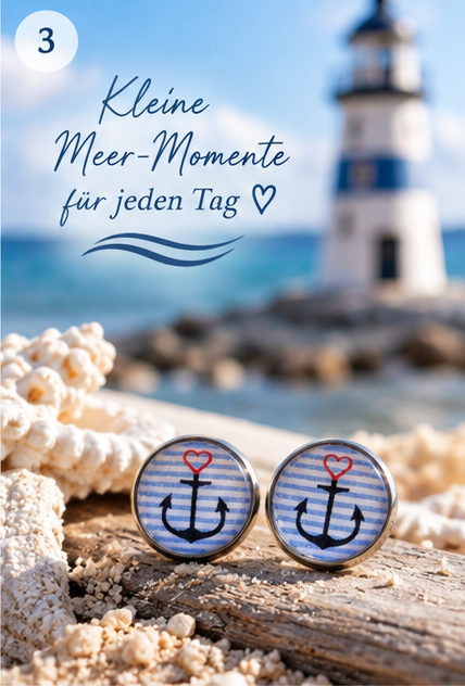 Cabochon Ohrstecker Ahoi