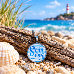 Cabochon Halskette Sommer