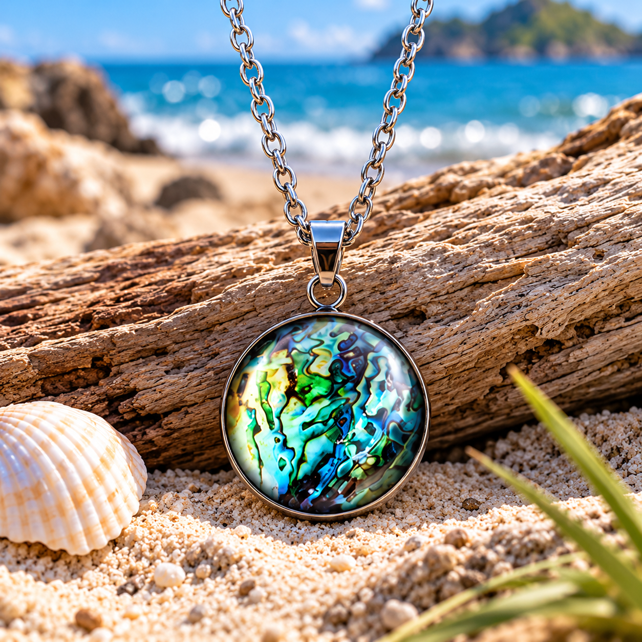 Cabochon Halskette Pazifik