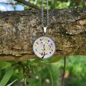 Cabochon Halskette Lebensbaum Circle