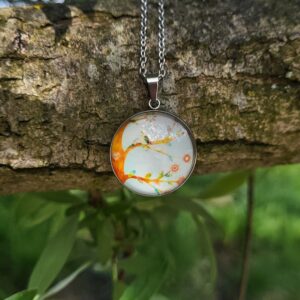 Cabochon Halskette Lebensbaum Colour
