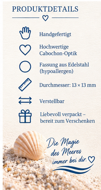 Cabochon Ring Indischer Ozean