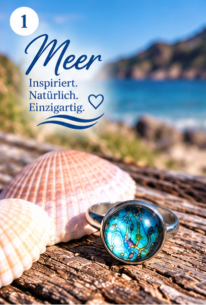 Cabochon Ring Karibisches Meer