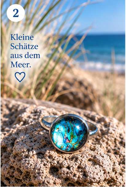 Cabochon Ring Karibisches Meer