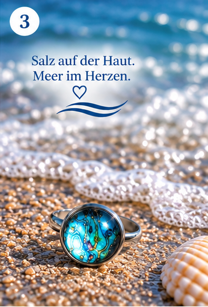 Cabochon Ring Karibisches Meer