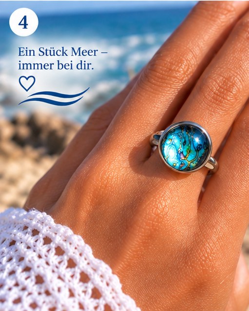 Cabochon Ring Karibisches Meer