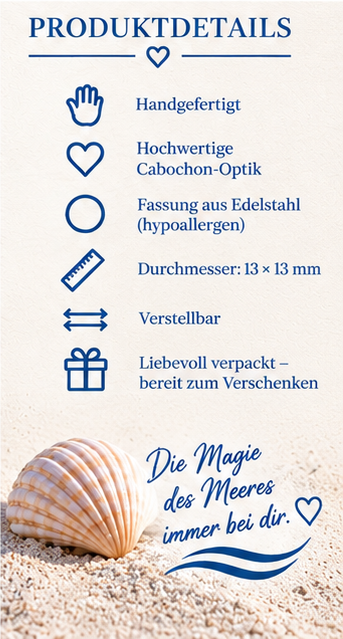 Cabochon Ring Karibisches Meer
