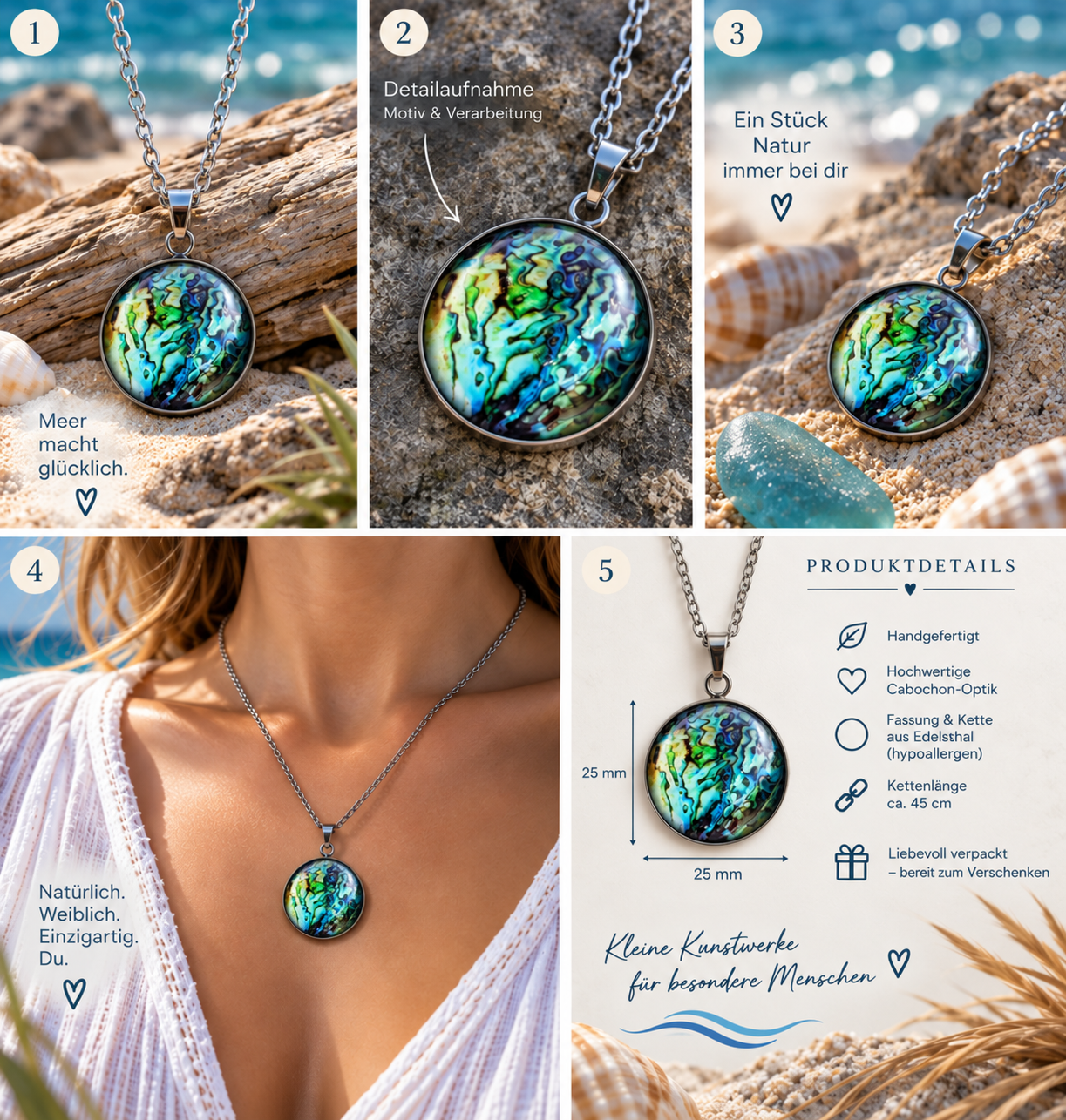 Cabochon Halskette Pazifik