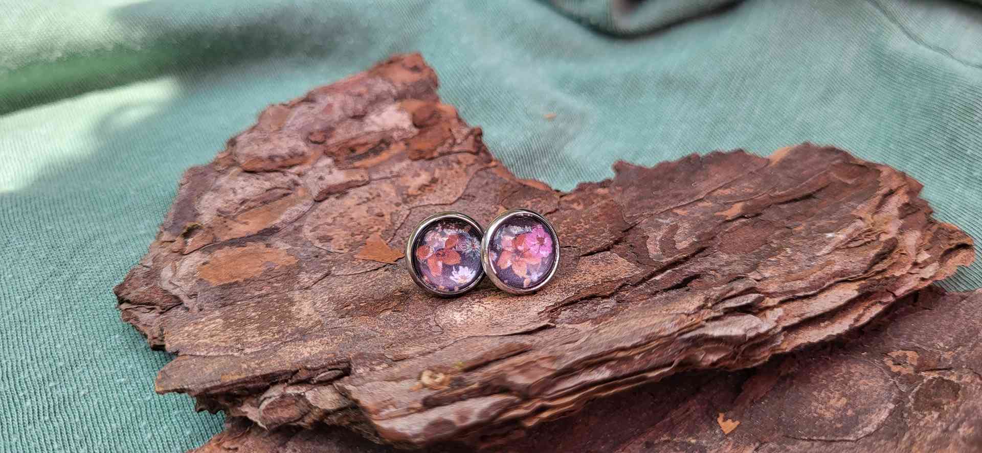 Cabochon Ohrstecker Liebe