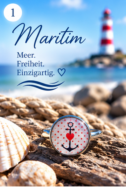 Cabochon Ring Ankerherz