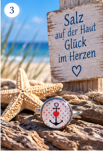 Cabochon Ring Ankerherz