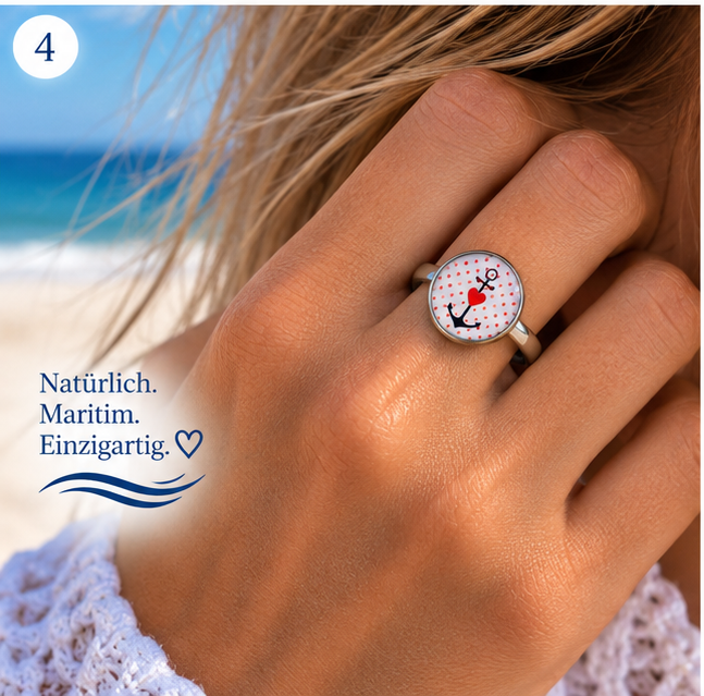 Cabochon Ring Ankerherz