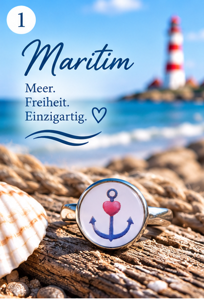 Cabochon Ring Ankerliebe
