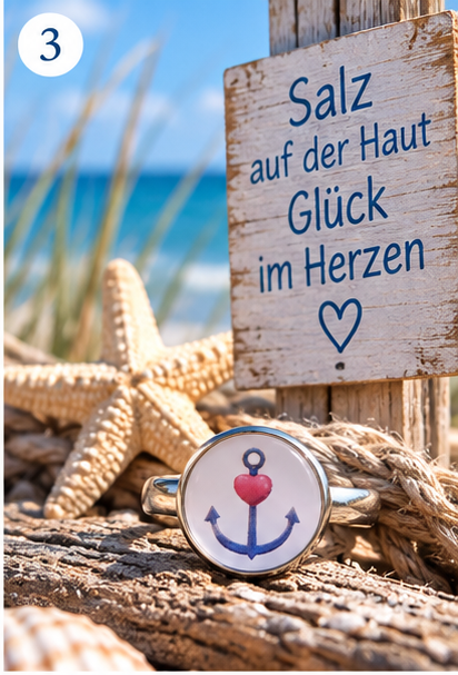 Cabochon Ring Ankerliebe