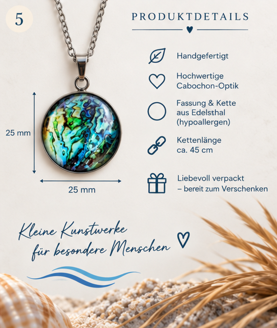 Cabochon Halskette Pazifik