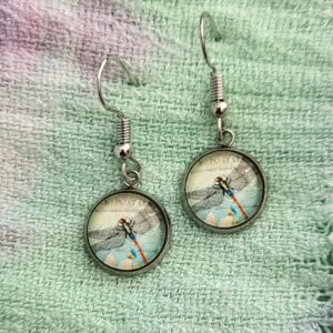 Cabochon Ohrringe Metall Dragonfly
