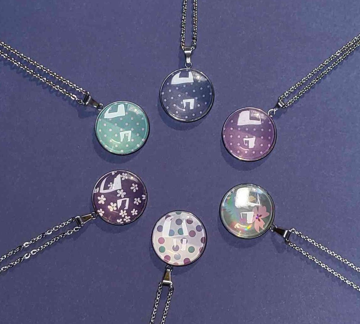 Cabochon Halskette Kunterbunt