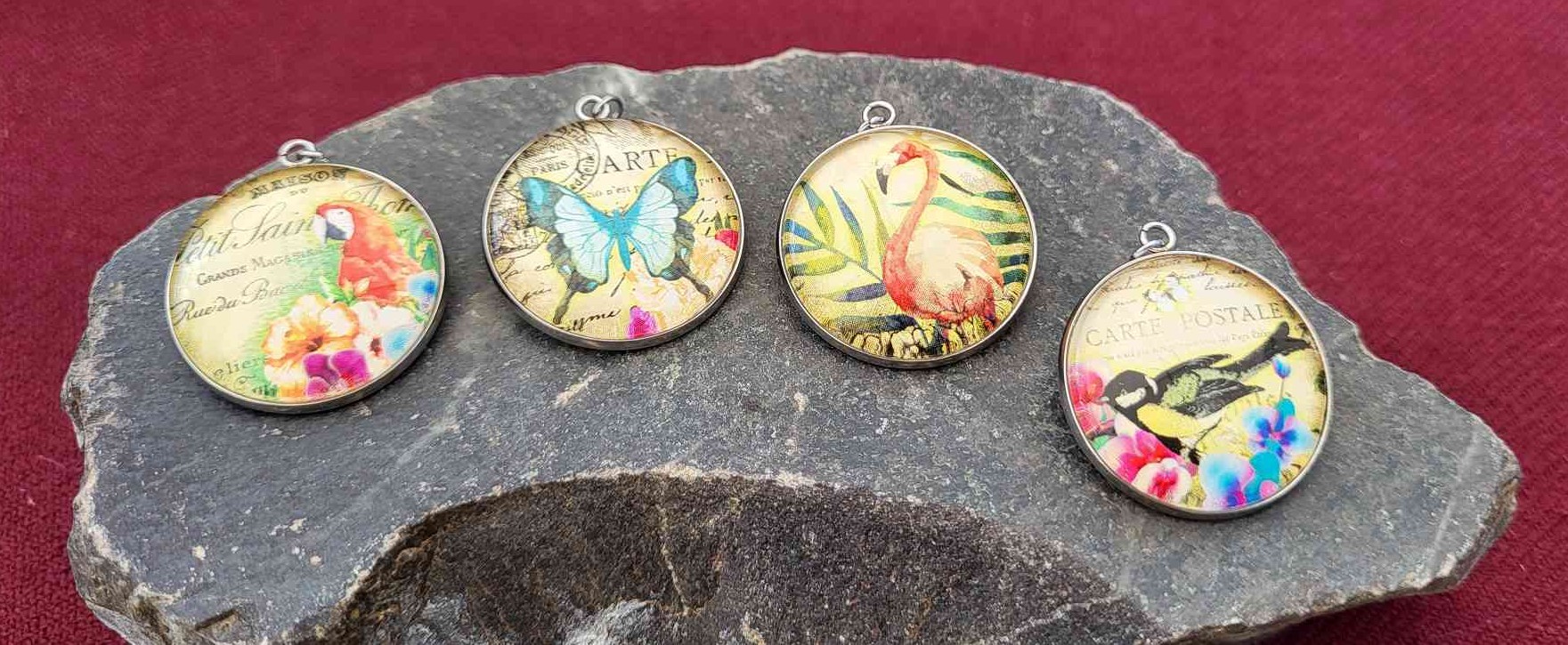 Cabochon Halsketten Vintage