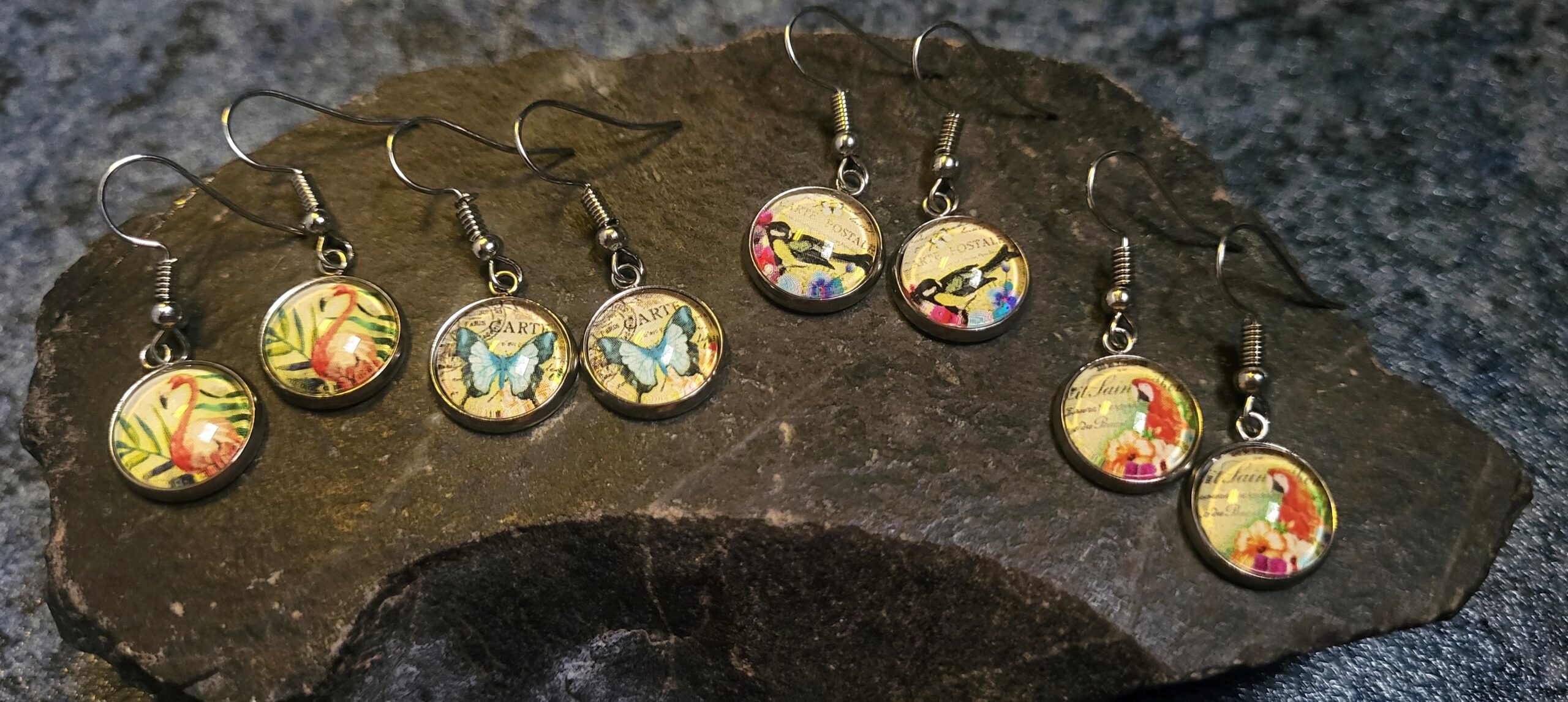 Cabochon Ohrringe Vintage