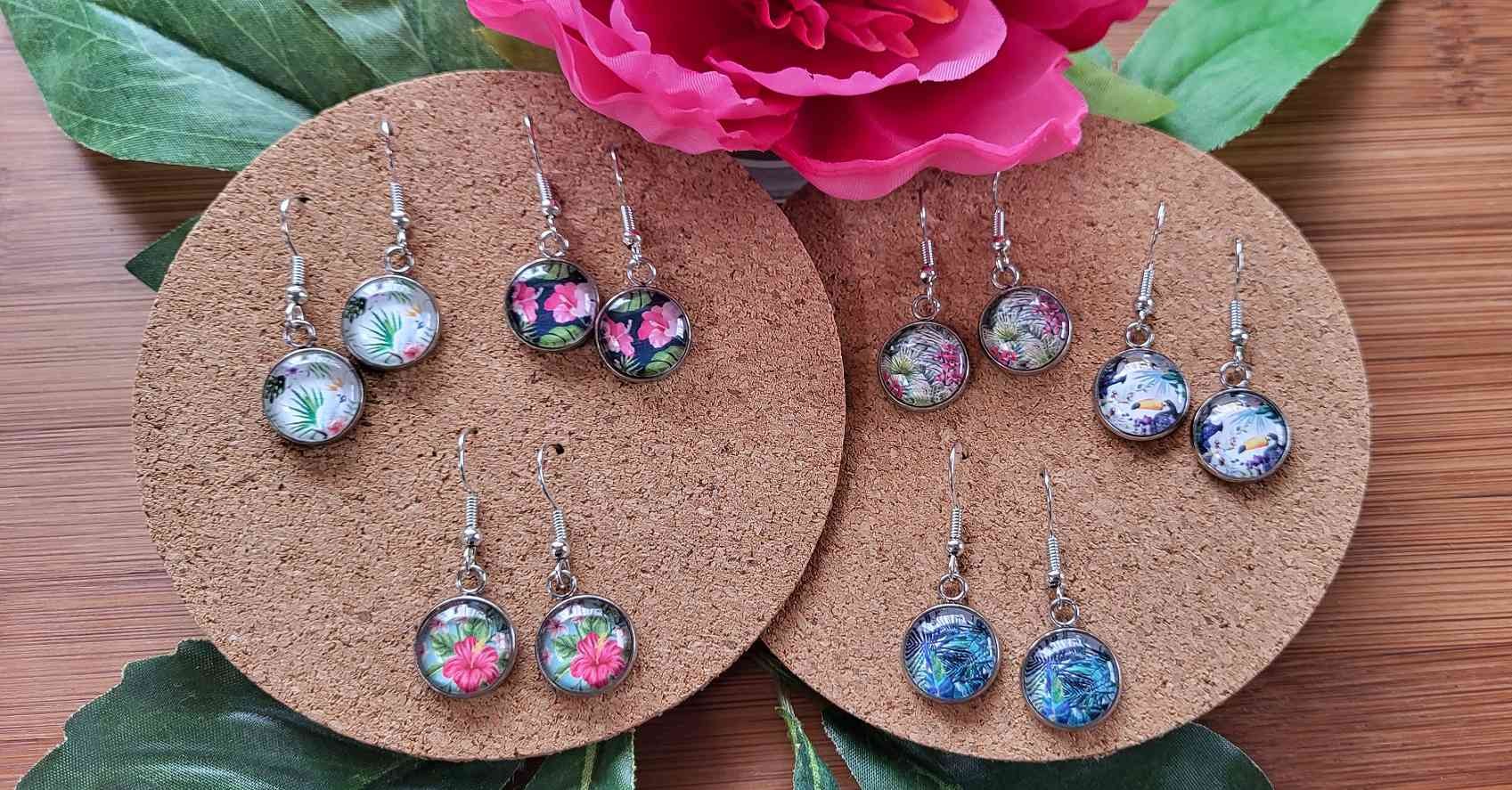 Cabochon Ohrringe Hawaii