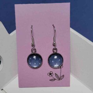 Cabochon Ohrringe Blau
