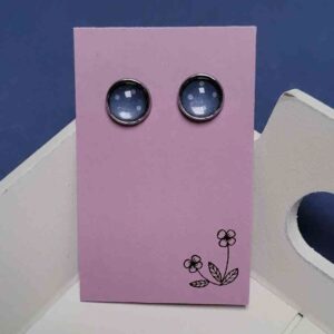 Cabochon Ohrstecker Blau