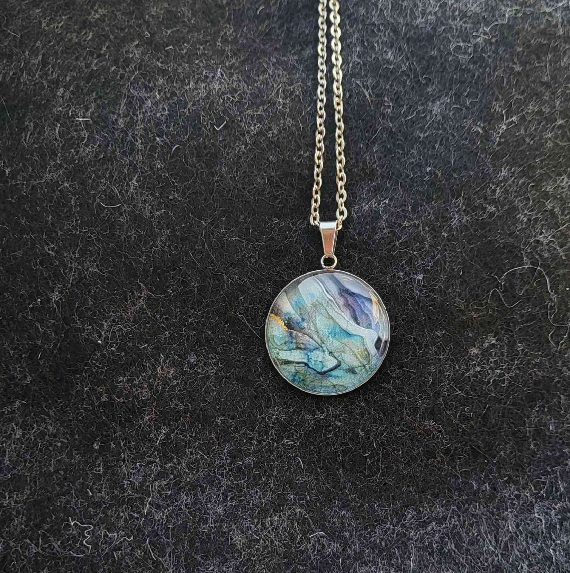 Cabochon Halskette Blue