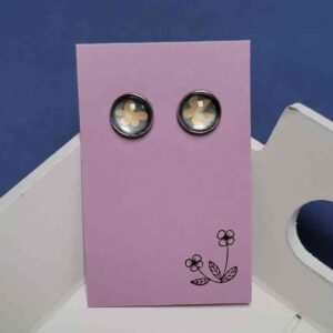 Cabochon Ohrstecker Blume
