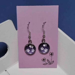 Cabochon Ohrringe Blumig