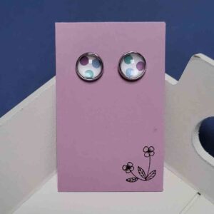 Cabochon Ohrstecker Bunt