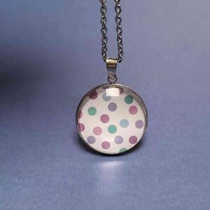 Cabochon Halskette Bunt