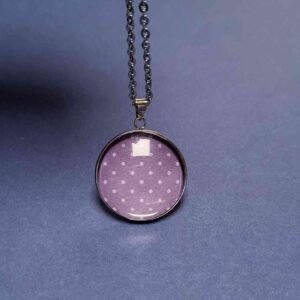 Cabochon Halskette Lila
