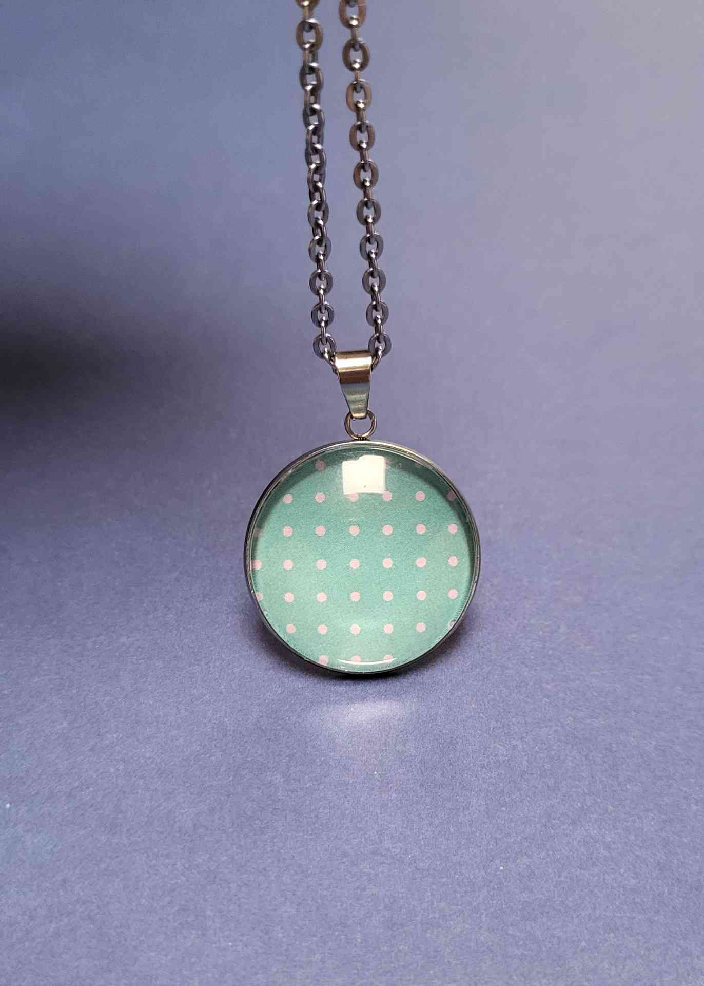 Cabochon Halskette Mint