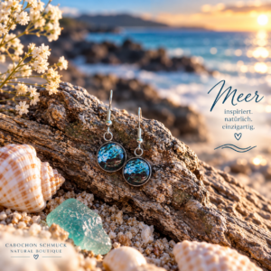 Cabochon Ohrringe Atlantik
