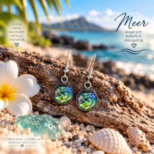 Cabochon Ohrringe Pazifik