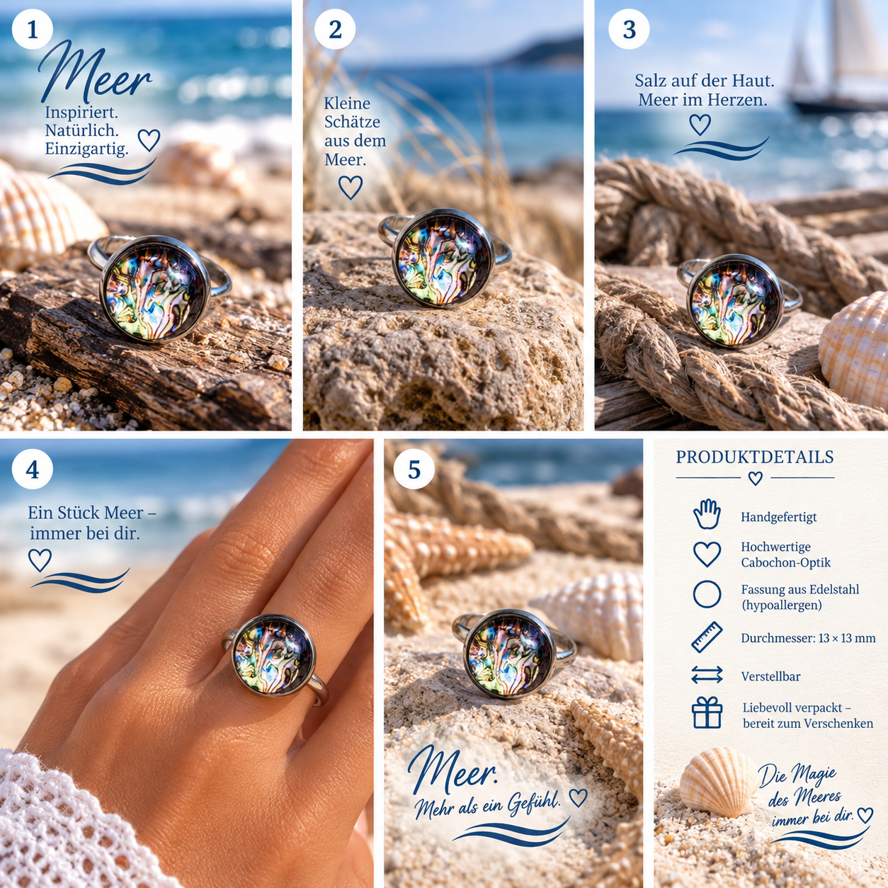 Cabochon Ring Indischer Ozean